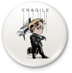 printfashion DS Fragile - Kitűző, hűtőmágnes - Fehér (3082569)
