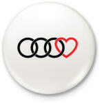 printfashion Audi szerelem - Kitűző, hűtőmágnes - Fehér (3078847)