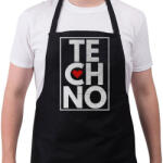 printfashion Techno Love - Kötény - Fekete (4934717)