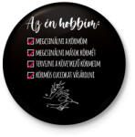 printfashion Műköröm - Kitűző, hűtőmágnes - Fekete (5702503)