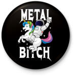 printfashion Metal b*tch - Kitűző, hűtőmágnes - Fekete (3102736)