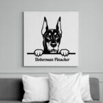 printfashion Doberman Pinscher - Vászonkép - Fehér (6637274)