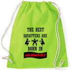 printfashion A legjobb guggolók januárban születnek - Sportzsák, Tornazsák - Limezöld (1369854)