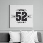 printfashion b-day-52-dark-lightgrey - Vászonkép - Fehér (6622833)