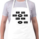 printfashion Hol van anya? - Fekete - Kötény - Fehér (6671885)