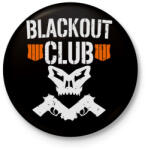 printfashion Blackout club - Kitűző, hűtőmágnes - Fekete (3099758)
