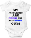 printfashion A kedvenceim a fitnessz és a jó decemberi születésű pasik - Baba Body - Fehér (1384343)