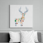 printfashion szarvas - Vászonkép - Fehér (6638772)