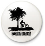 printfashion cycling legend - Kitűző, hűtőmágnes - Fehér (3081013)