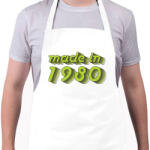 printfashion made-in-1980-green-grey - Kötény - Fehér (4902100)