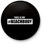 printfashion #BEACHBODY - Kitűző, hűtőmágnes - Fekete (3092278)