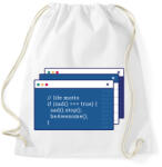 printfashion Humoros kódolás - Sportzsák, Tornazsák - Fehér (6151228)