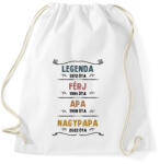 printfashion Legenda, férj, apa, nagypapa - Sportzsák, Tornazsák - Fehér (13604772)