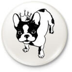 printfashion Francia bulldog - Kitűző, hűtőmágnes - Fehér (3088615)