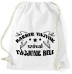 printfashion Vágjunk bele - Sportzsák, Tornazsák - Fehér (9118890)