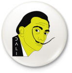 printfashion Salvador Dalí - Sárga - Kitűző, hűtőmágnes - Fehér (6730756)