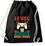 printfashion 18 éves gamer - Sportzsák, Tornazsák - Fekete (1450446)