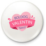 printfashion Boldog Valentin Napot - Kitűző, hűtőmágnes - Fehér (3083582)