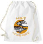 printfashion A legjobb horgász - névvel - Sportzsák, Tornazsák - Fehér (6285964)