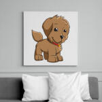 printfashion Puppy - Vászonkép - Fehér (6623701)