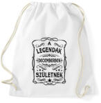 printfashion A legendák decemberben születtek - Sportzsák, Tornazsák - Fehér (7407478)
