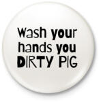 printfashion Wash your hands - Kitűző, hűtőmágnes - Fehér (7008608)