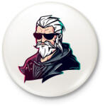 printfashion Geralt the witcher - Kitűző, hűtőmágnes - Fehér (13352237)