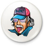printfashion Cool Einstein - Kitűző, hűtőmágnes - Fehér (3090057)