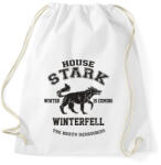 printfashion Trónok harca: Stark house - Sportzsák, Tornazsák - Fehér (336115)