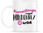 printfashion Keresztanya vagyok - fekete - Bögre - Fehér (7110948)