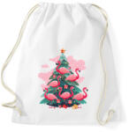 printfashion Flamingós karácsonyfa - Sportzsák, Tornazsák - Fehér (14598774)