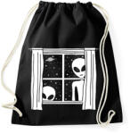 printfashion Ablakból figyelés - Sportzsák, Tornazsák - Fekete (8751806)