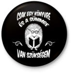 printfashion Könyv és süni - Kitűző, hűtőmágnes - Fekete (12542611)