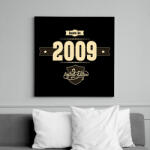 printfashion born-in-2009-cream-choco - Vászonkép - Fekete (6644844)