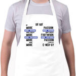 printfashion more passion fekete (tiktok) - Kötény - Fehér (14651730)