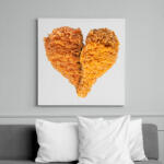 printfashion Rántott csirkecomb szív - Vászonkép - Fehér (11412180)