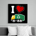 printfashion I love kukásuató - Vászonkép - Fekete (16169440)