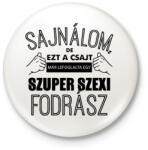 printfashion szuper szexi fodrász - Kitűző, hűtőmágnes - Fehér (3080843)
