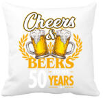 printfashion Cheers & Beers - 50 - Párnahuzat, Díszpárnahuzat - Fehér (4592404)