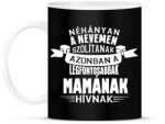 printfashion Mamának hívnak - Bögre - Fekete (795074)