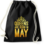 printfashion Queens are born in May - Sportzsák, Tornazsák - Fekete (1475520)