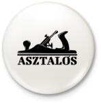 printfashion Asztalos minta - Kitűző, hűtőmágnes - Fehér (6563013)