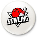 printfashion Bowling - Kitűző, hűtőmágnes - Fehér (16328540)