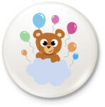 printfashion Maci lufikkal - Kitűző, hűtőmágnes - Fehér (13649605)