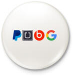 printfashion PUBG logo paródia - Kitűző, hűtőmágnes - Fehér (3078396)