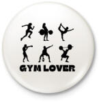 printfashion Gym Lover - Kitűző, hűtőmágnes - Fehér (13961847)