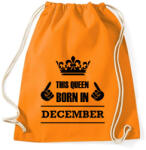 printfashion Ez a királynő decemberben született - Sportzsák, Tornazsák - Narancssárga (1387147)