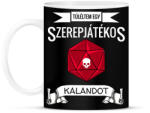 printfashion Túléltem egy Szerepjátékos Kalandot - Bögre - Fekete (2645061)