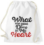 printfashion Mit csinálsz a szívemmel? - Sportzsák, Tornazsák - Fehér (115463)
