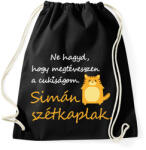 printfashion Ne hagy, hogy megtévesszen a cukiságom. Simán szétkaplak. Cica - Sportzsák, Tornazsák - Fekete (16370646)